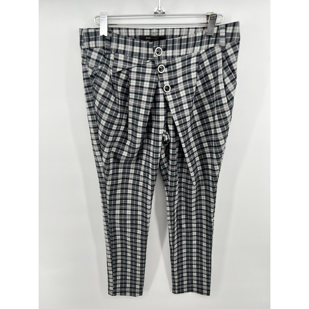 BCBGMAXAZRIA Checkered Pants Pleated size 4 B2
